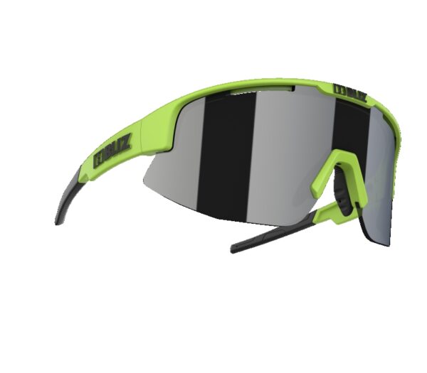BLIZ MATRIX LIME GREEN W SMOKE SILVER MIRROR LENS